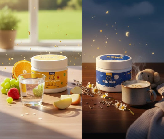 Two scenes showing jars of yogurt with a window view and a cozy indoor setting.